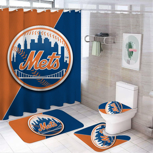 Baseball New York Yellow Shower Curtain