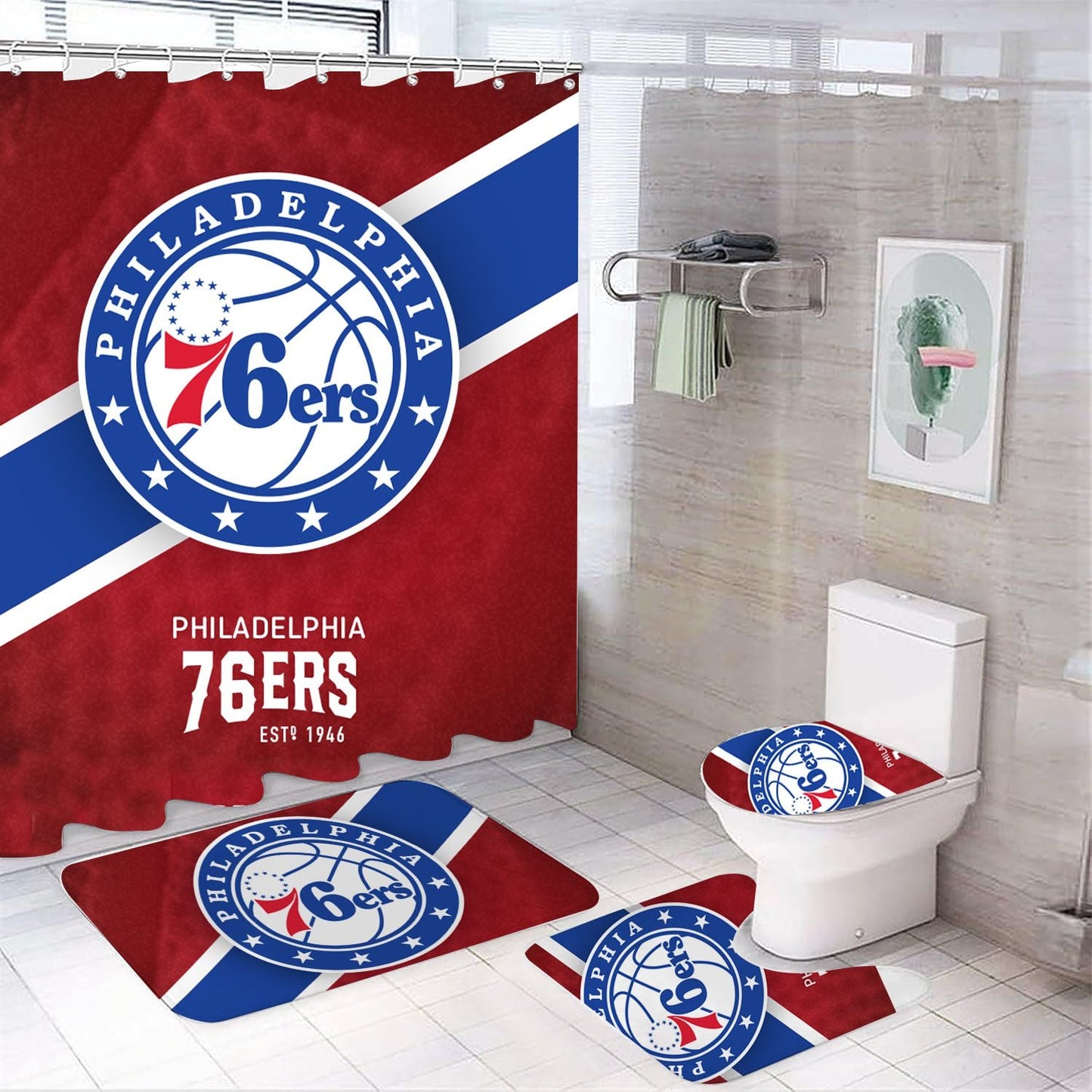 Basketball Sport Philadelphia Shower Curtain
