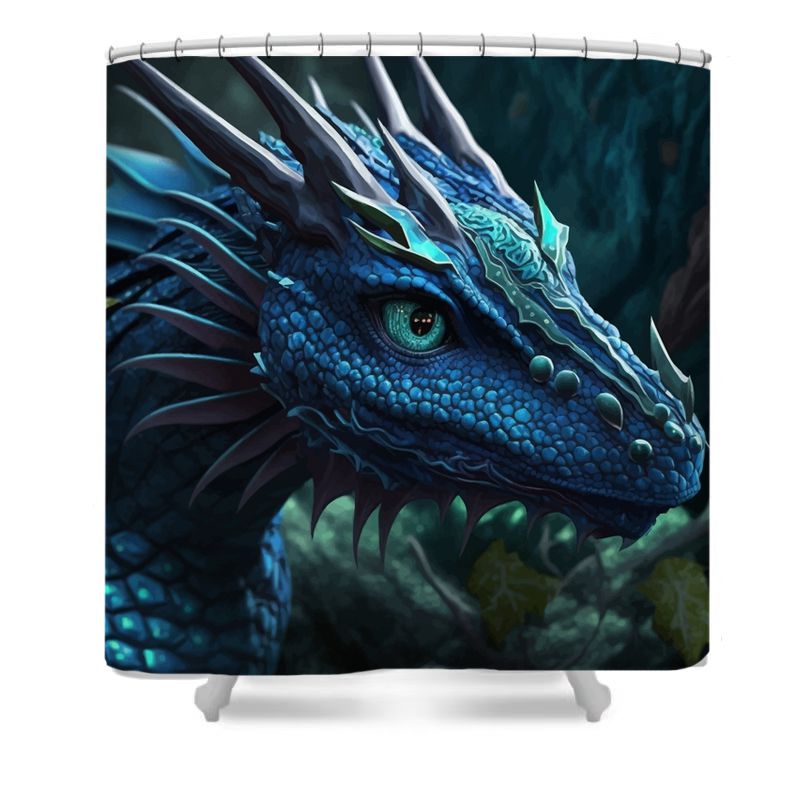 Blue Dragon Shower Curtain