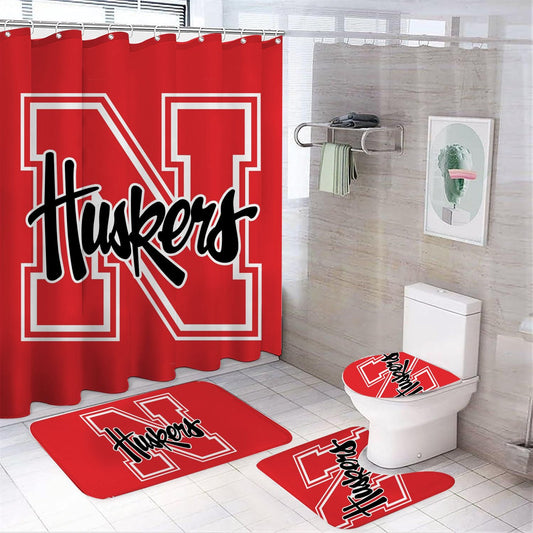 College Nebraska Shower Curtain