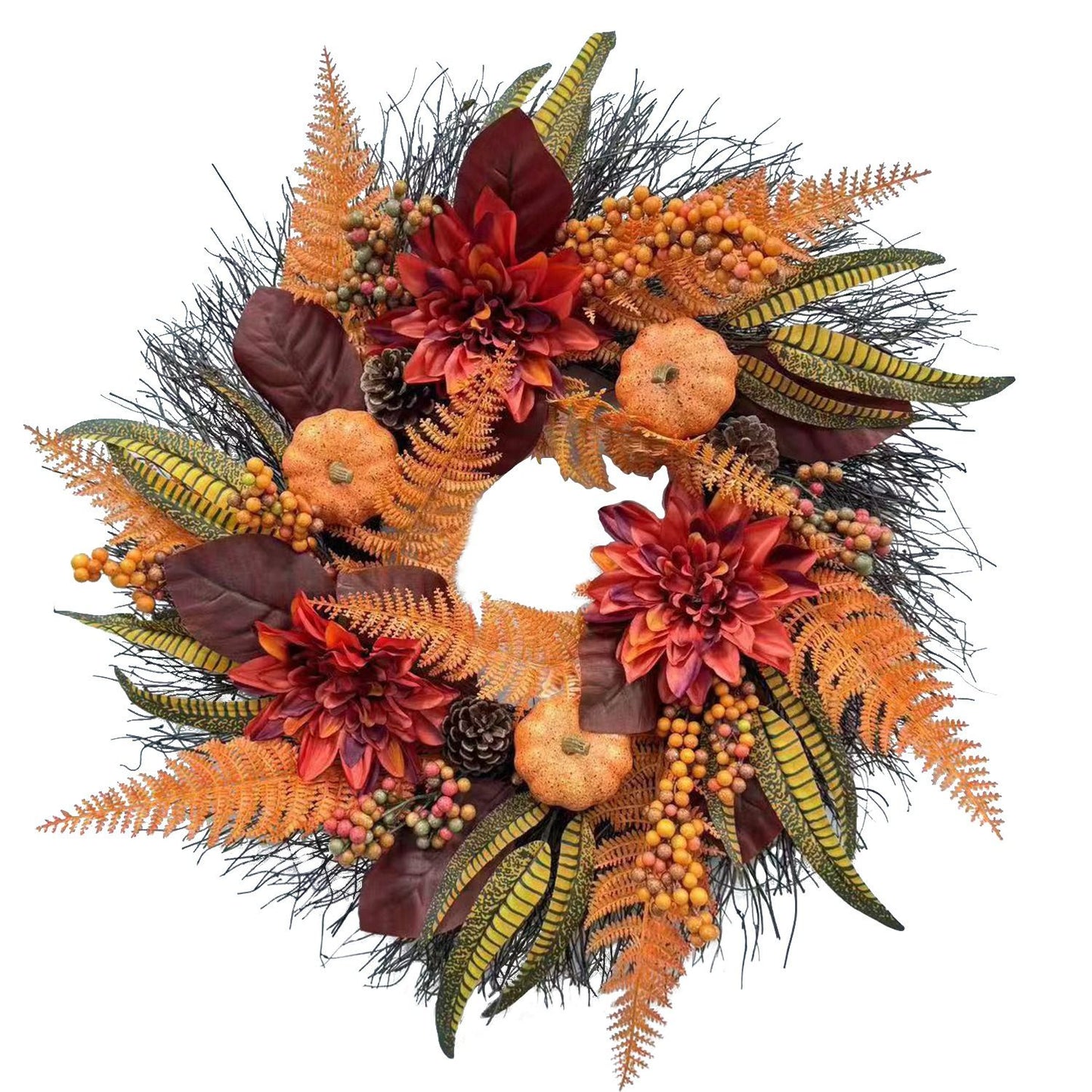 Fall Leaves Harvest Thanksgiving Wreath
