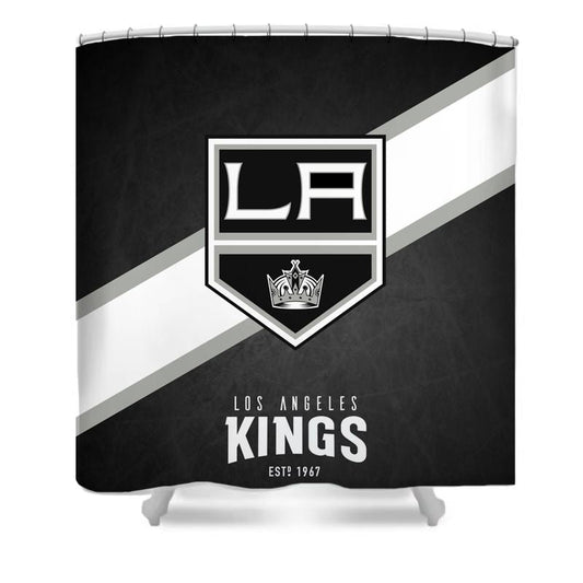 Ice Hockey Los Angeles Black Shower Curtain