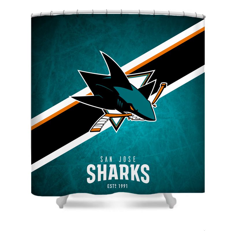 Ice Hockey San Jose Shower Curtain