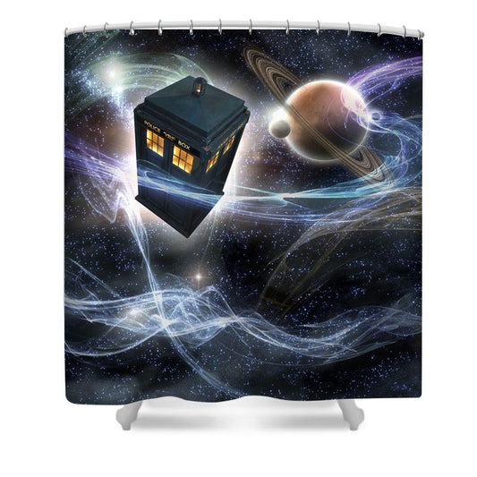Tardis Police Box Shower Curtain