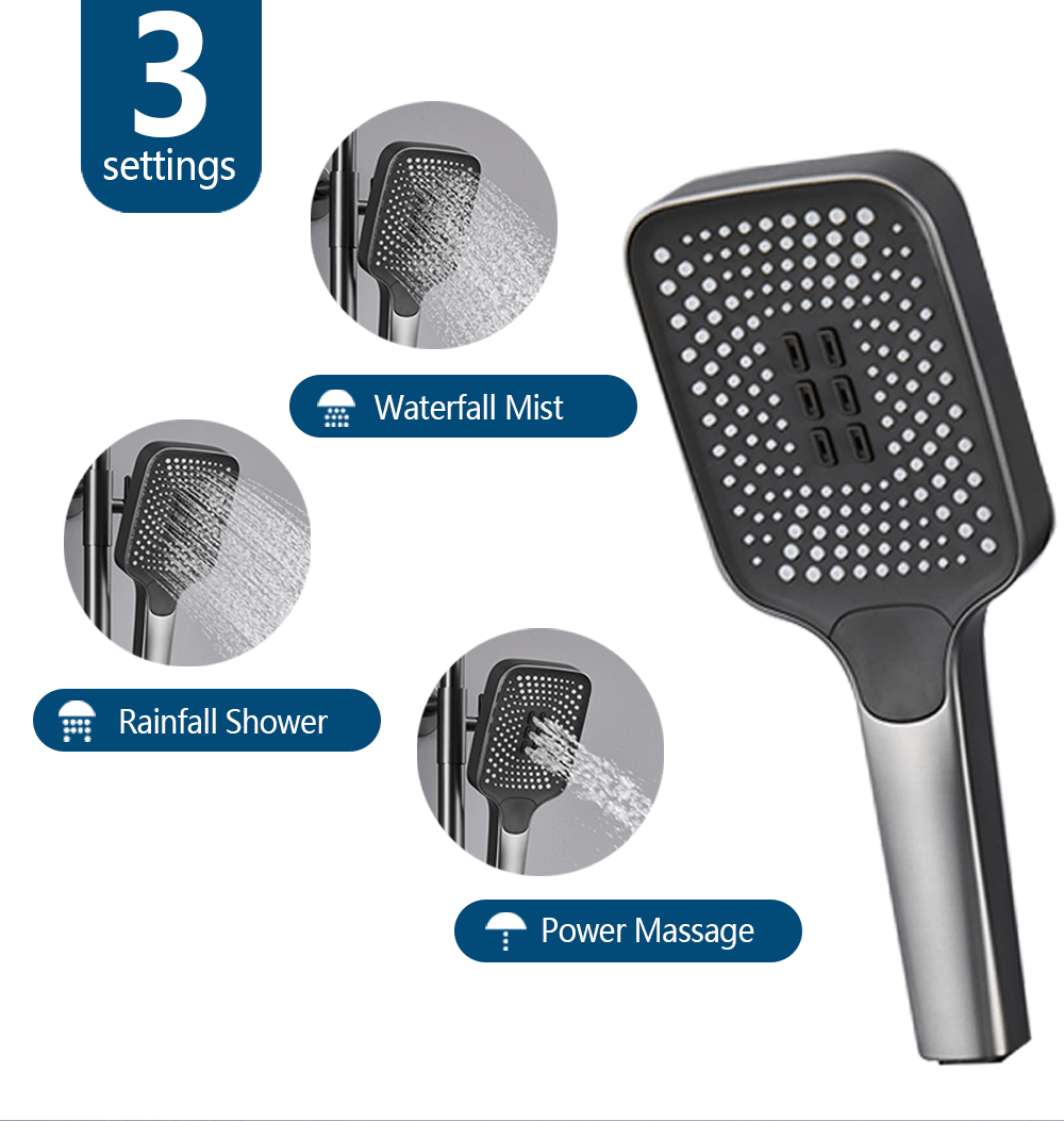 Piano Keys Thermostatic Shower Head Set