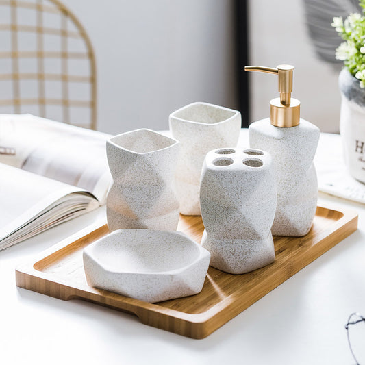 Irregular Shape Modern Bathroom Accessories Set