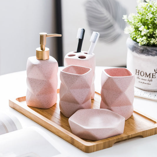 Irregular Shape Modern Bathroom Accessories Set