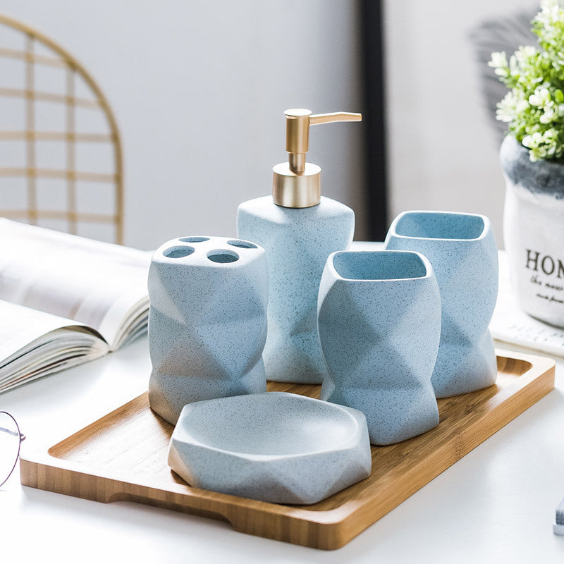 Irregular Shape Modern Bathroom Accessories Set