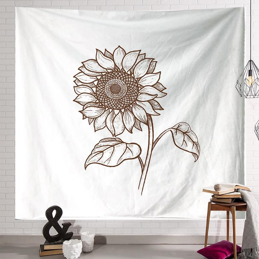 Sunflower mandala tapestry hot sale