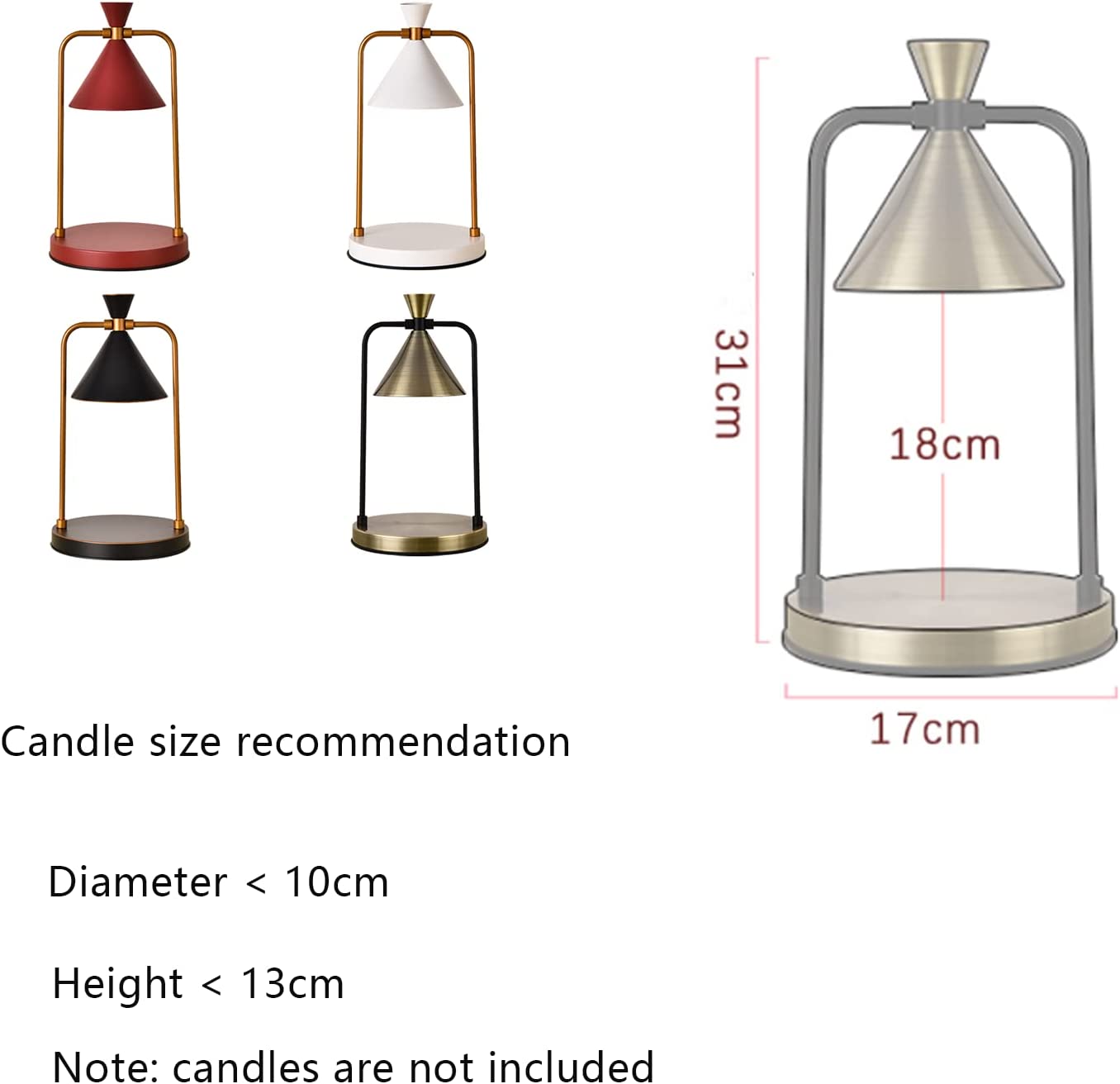 Mid Century Lampshade Candle Warmer Lamp + Timer Switch + 2 Bulbs