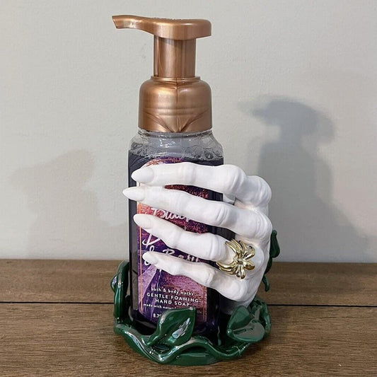 Gothic Halloween Witch Hand Soap Dispenser Holder