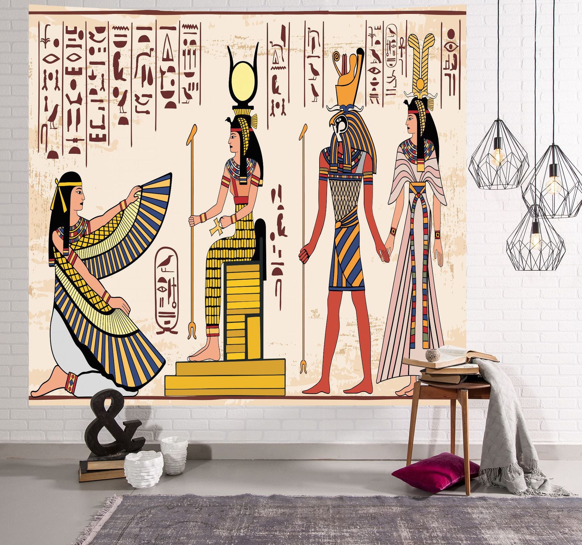 Sharif Purse Studio hand painted. Ancient Egyptian theme.