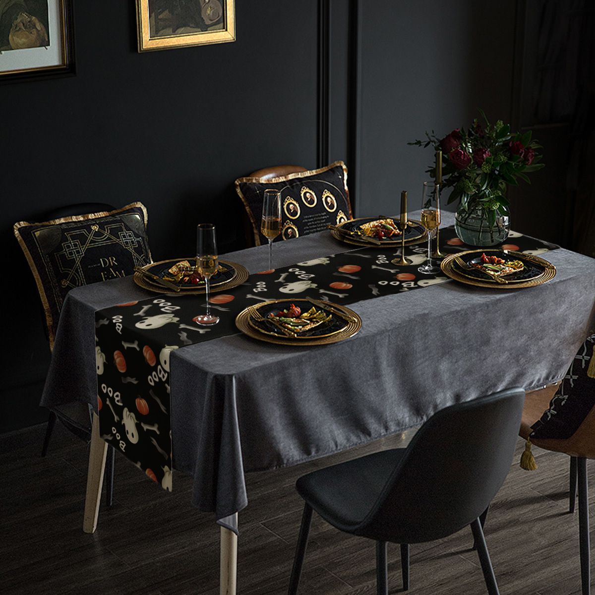 Boo Halloween Ghost Table Runner