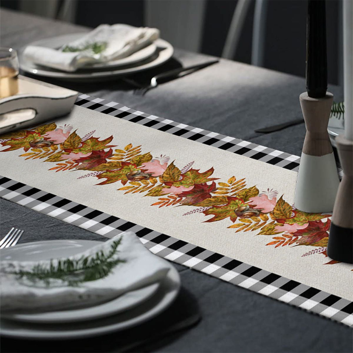 Fall Maple Leaves Table Runner