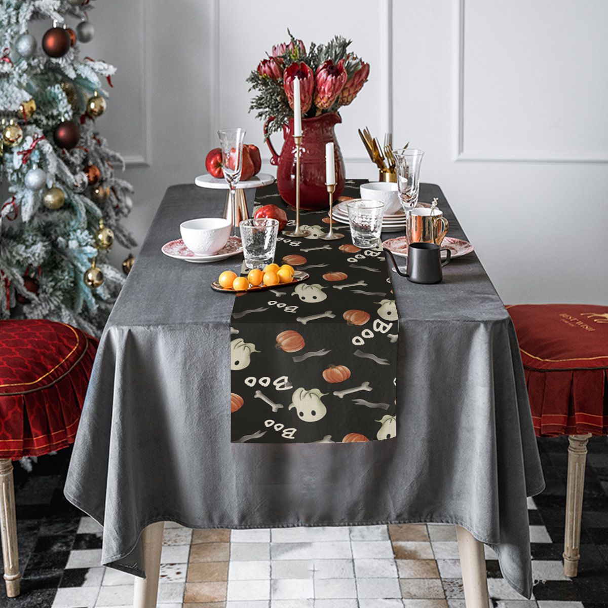 Boo Halloween Ghost Table Runner