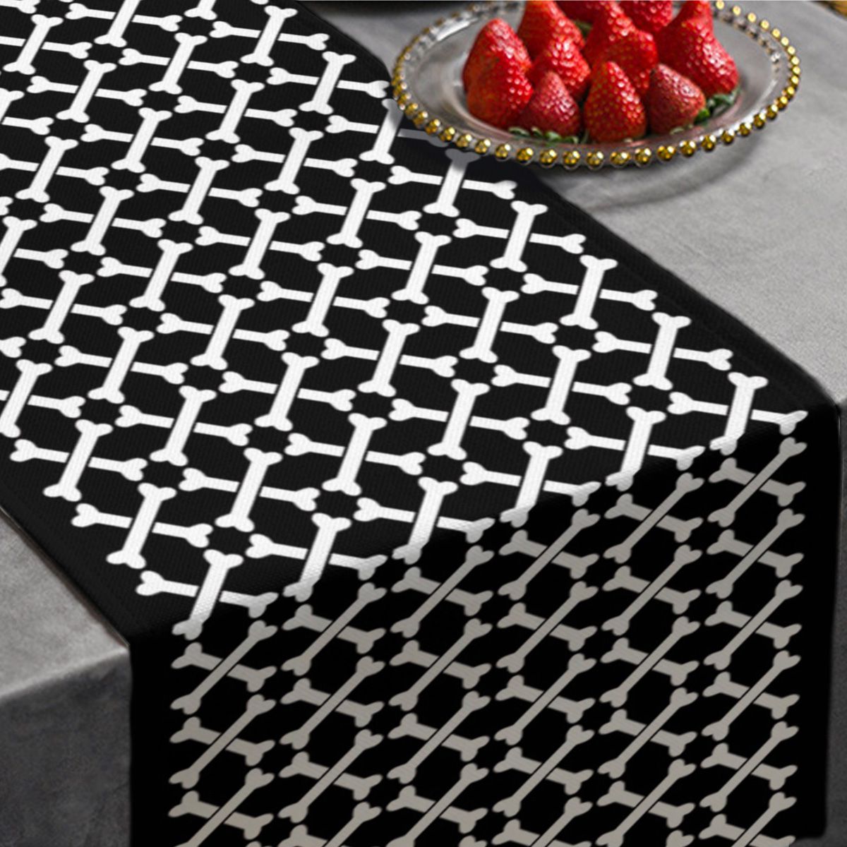 Halloween Skeleton Bones Table Runner