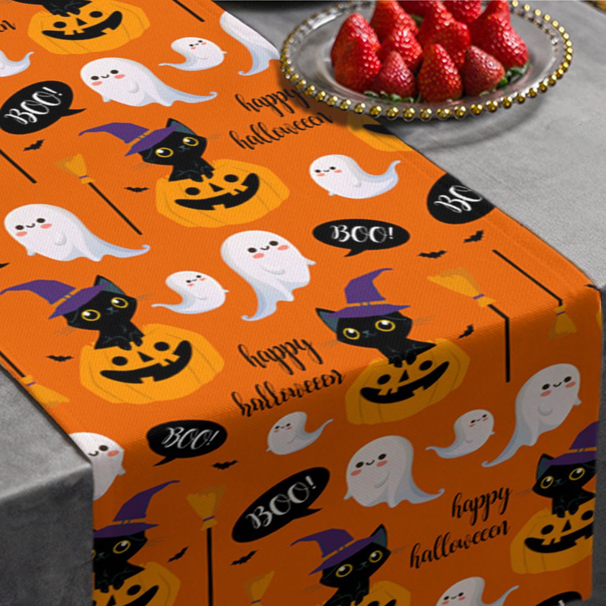 Boo Halloween Paper Table Runner