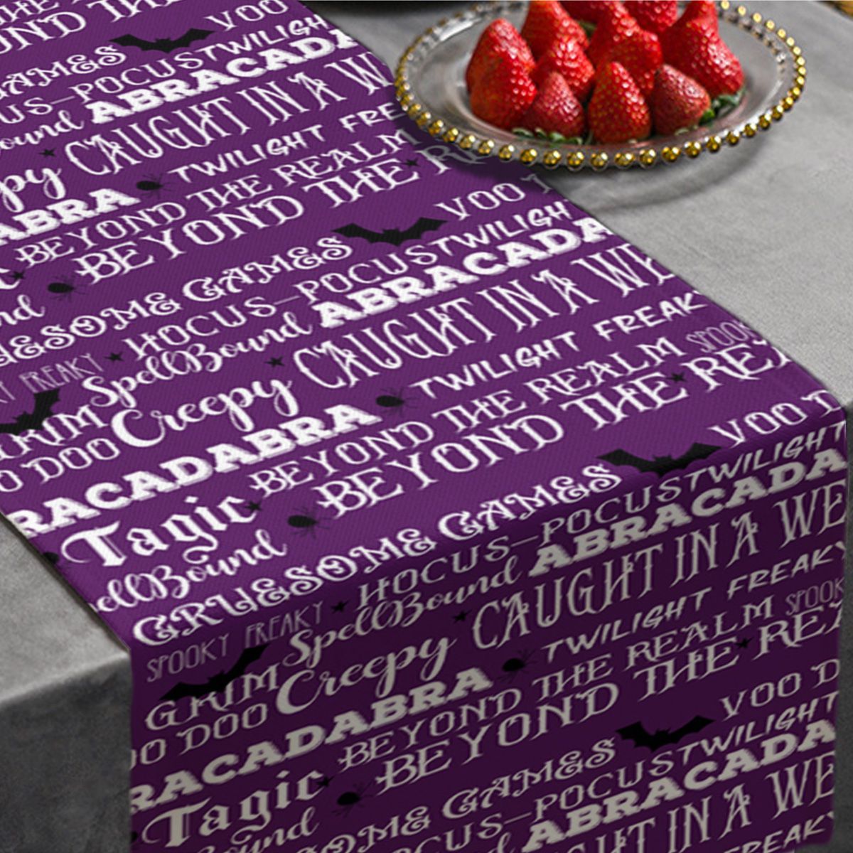 Abracadabra Halloween Quote Table Runner