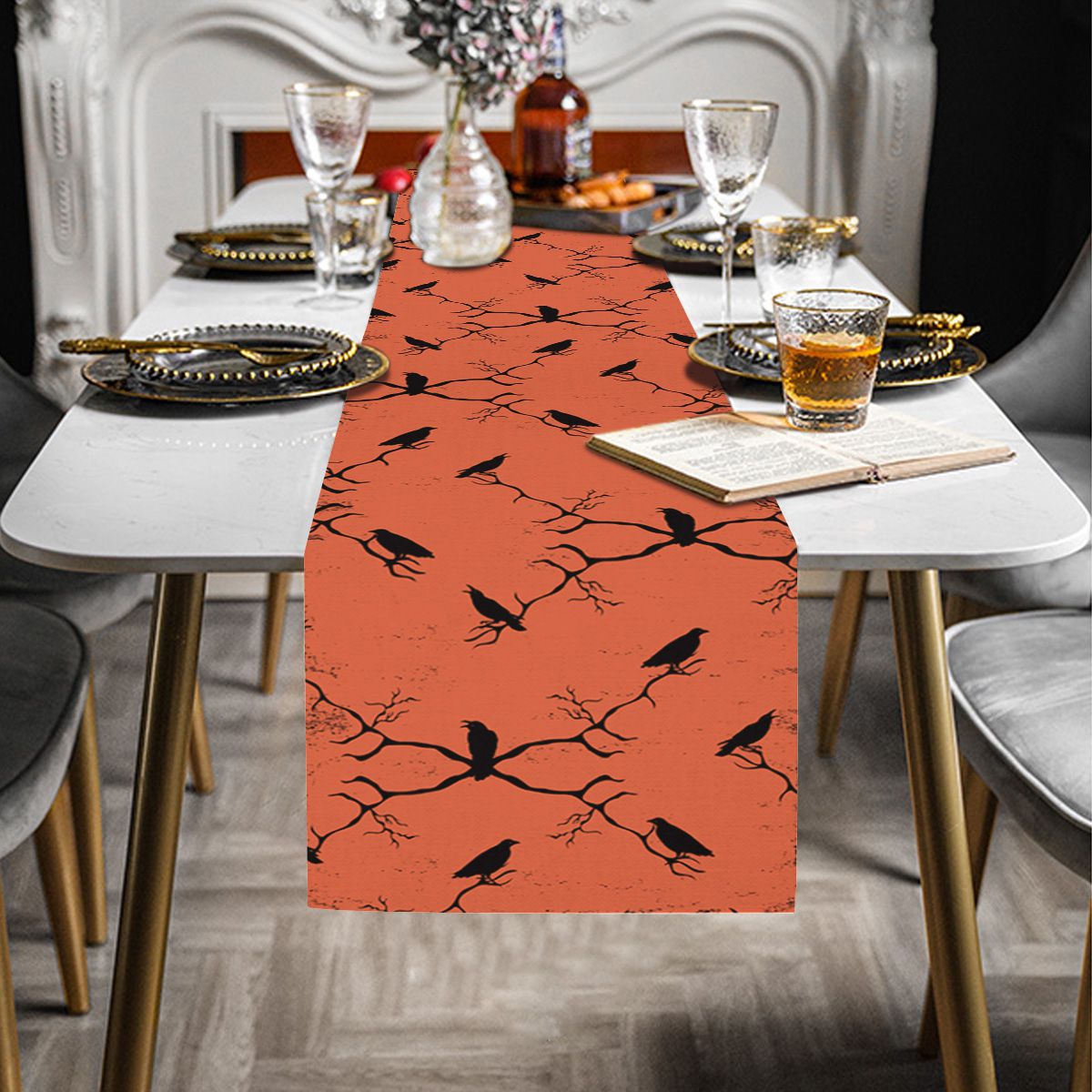 Halloween Crow Table Runner