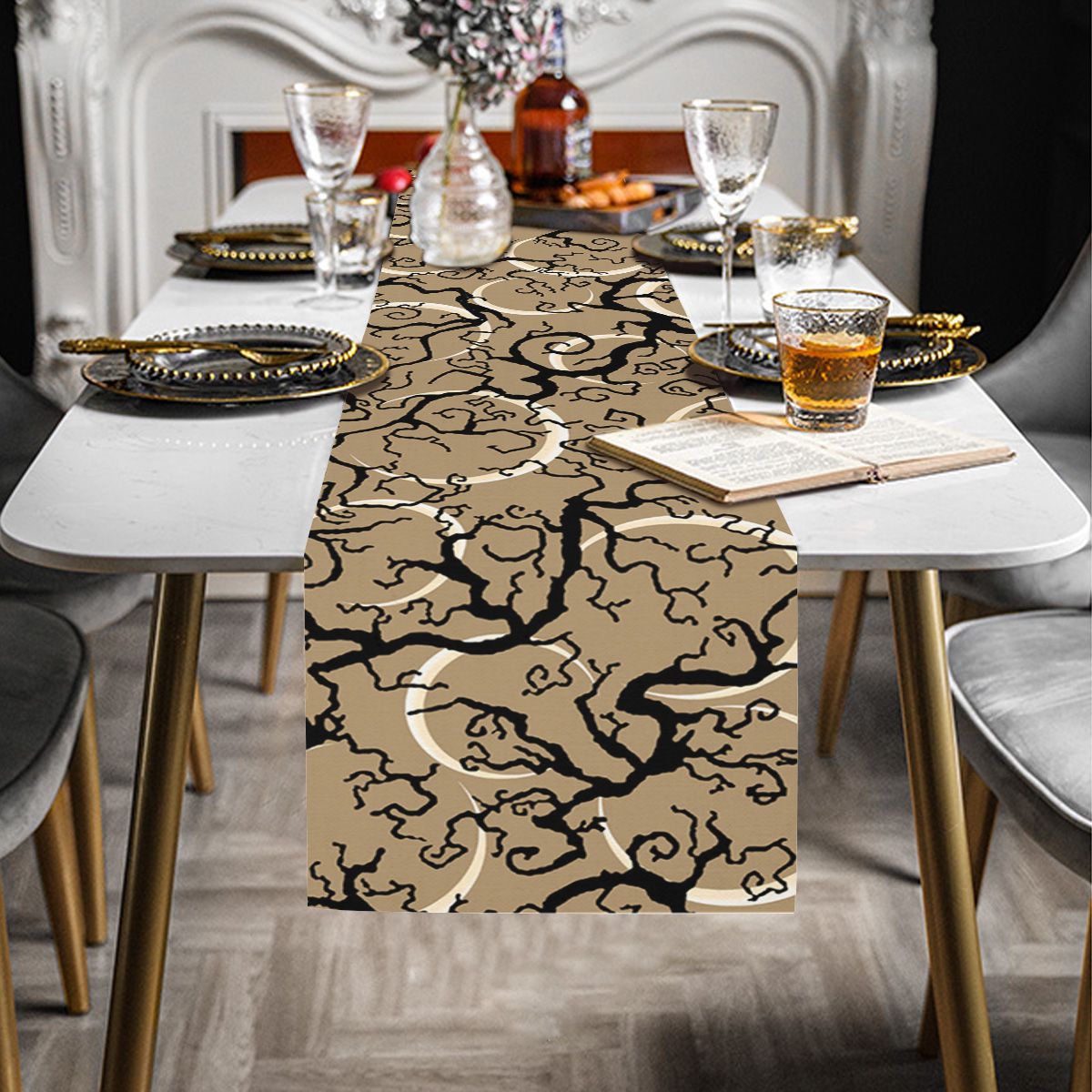 Haunted Tree Branches Table Runner