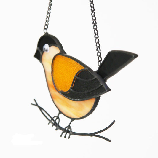 Yellowbird Oriole Stained Glass Suncatcher for Windows Hanging