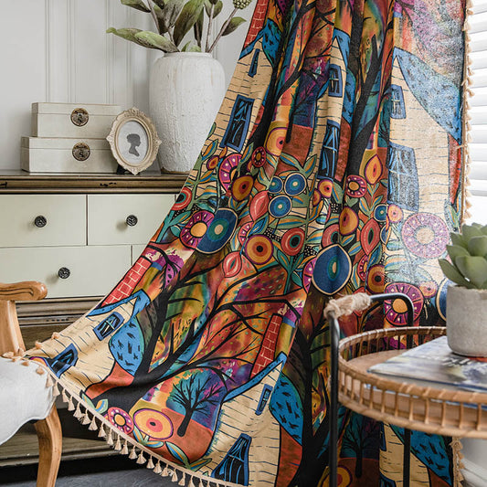 Farmhouse Country Moroccan Bohemian Blackout Curtain