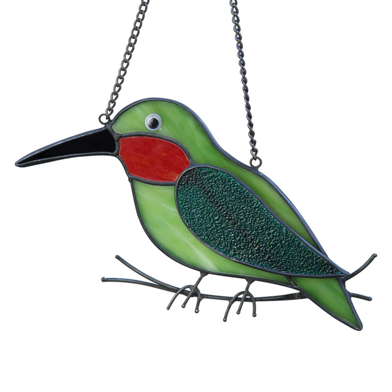 Hummingbird Stained Glass Suncatcher for Windows Hanging