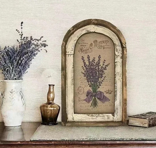 Lavender Farmhouse Decor Wooden Frame Wall Decor