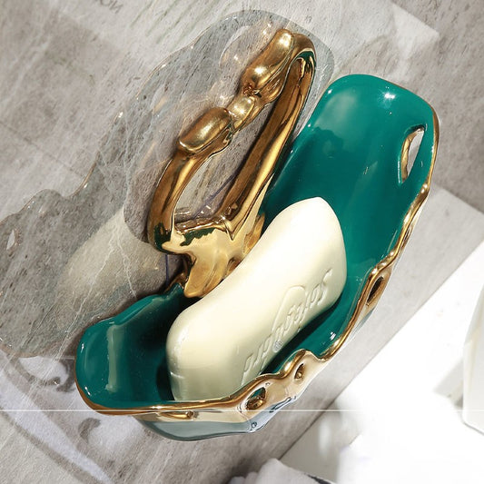 Wall Mounted Romantic Couple Swan Soap Dish