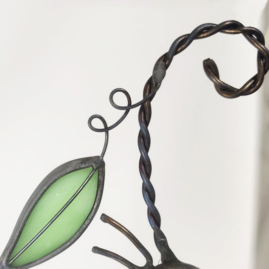 Ladybug Stained Glass Suncatcher Window Hanging