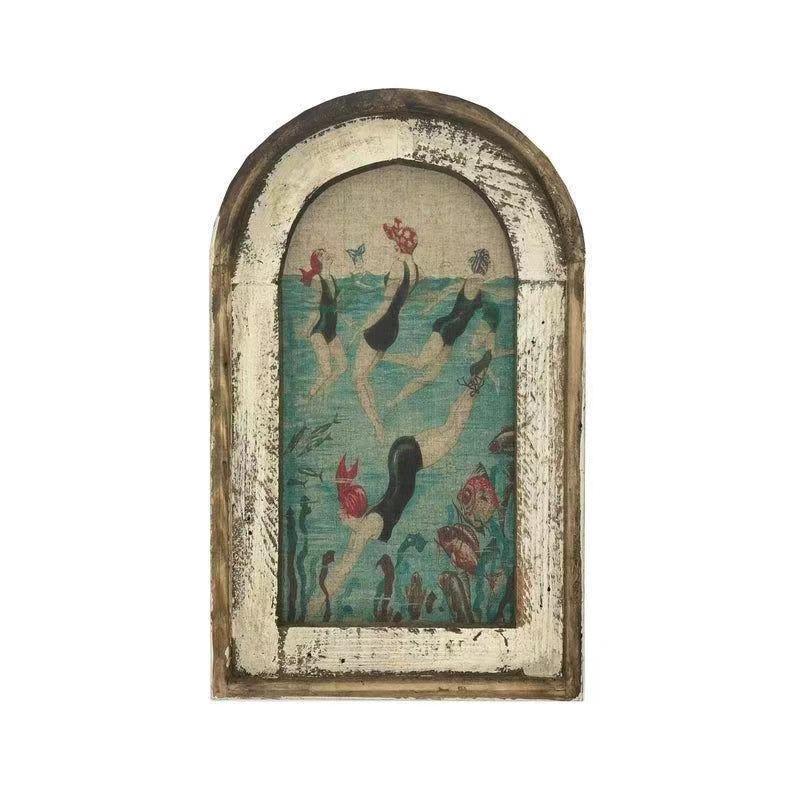 Pinup Girl Farmhouse Wooden Frame Wall Decor