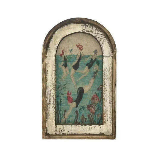 Pinup Girl Farmhouse Wooden Frame Wall Decor