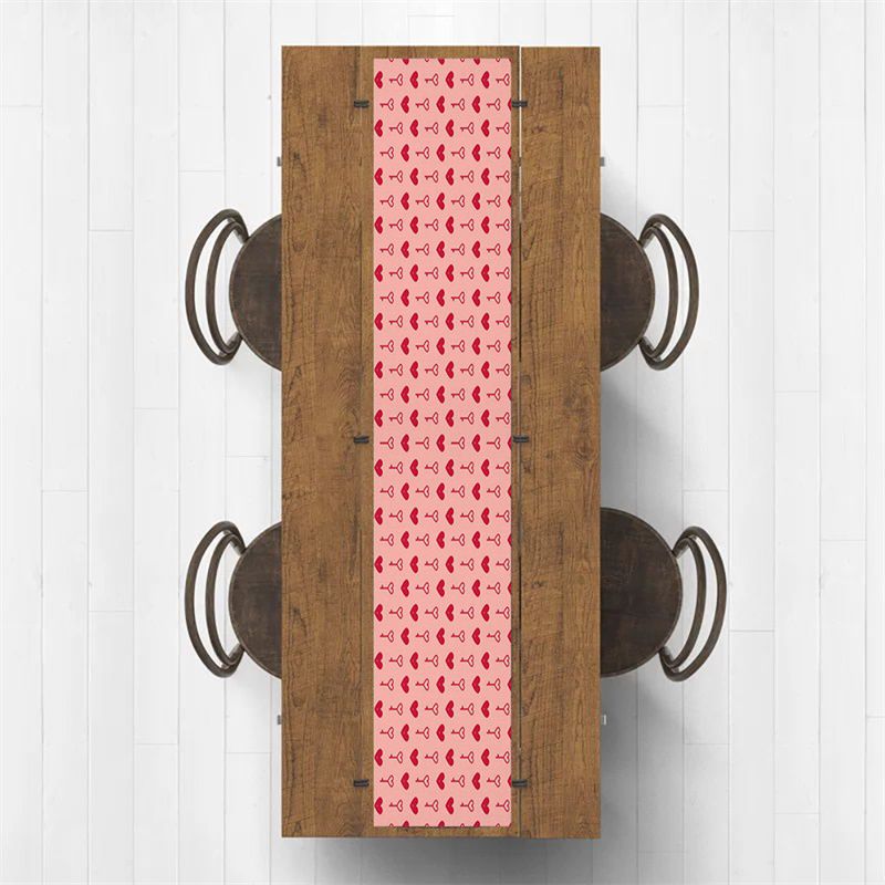 Romantic Heart Key Table Runner