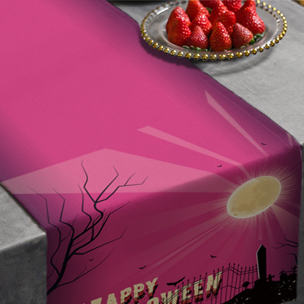 Full Moon Twilight Tomb Table Runner