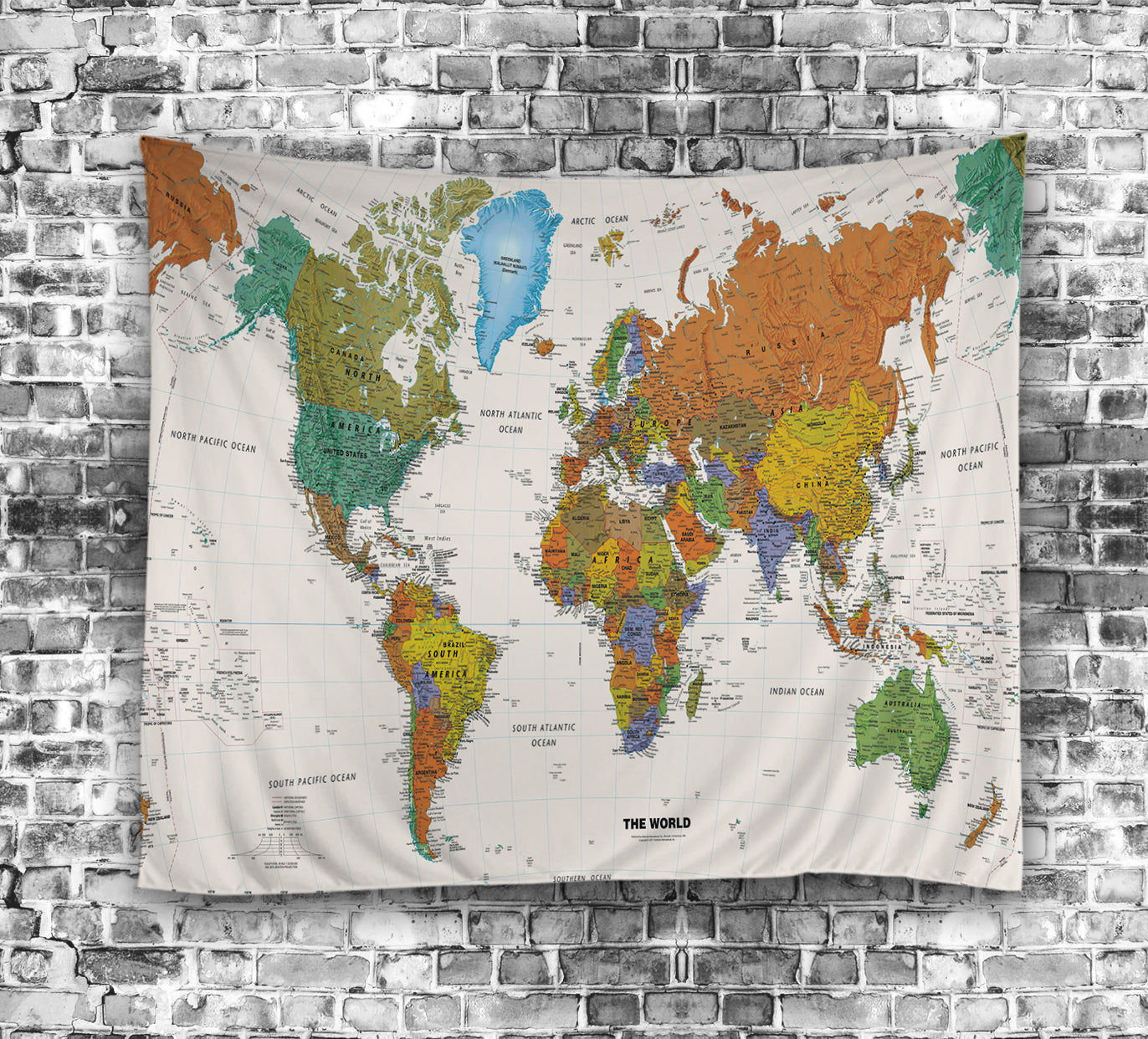 Map tapestry best sale