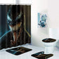Horror Alien Venom Shower Curtain Set - 4 Pcs