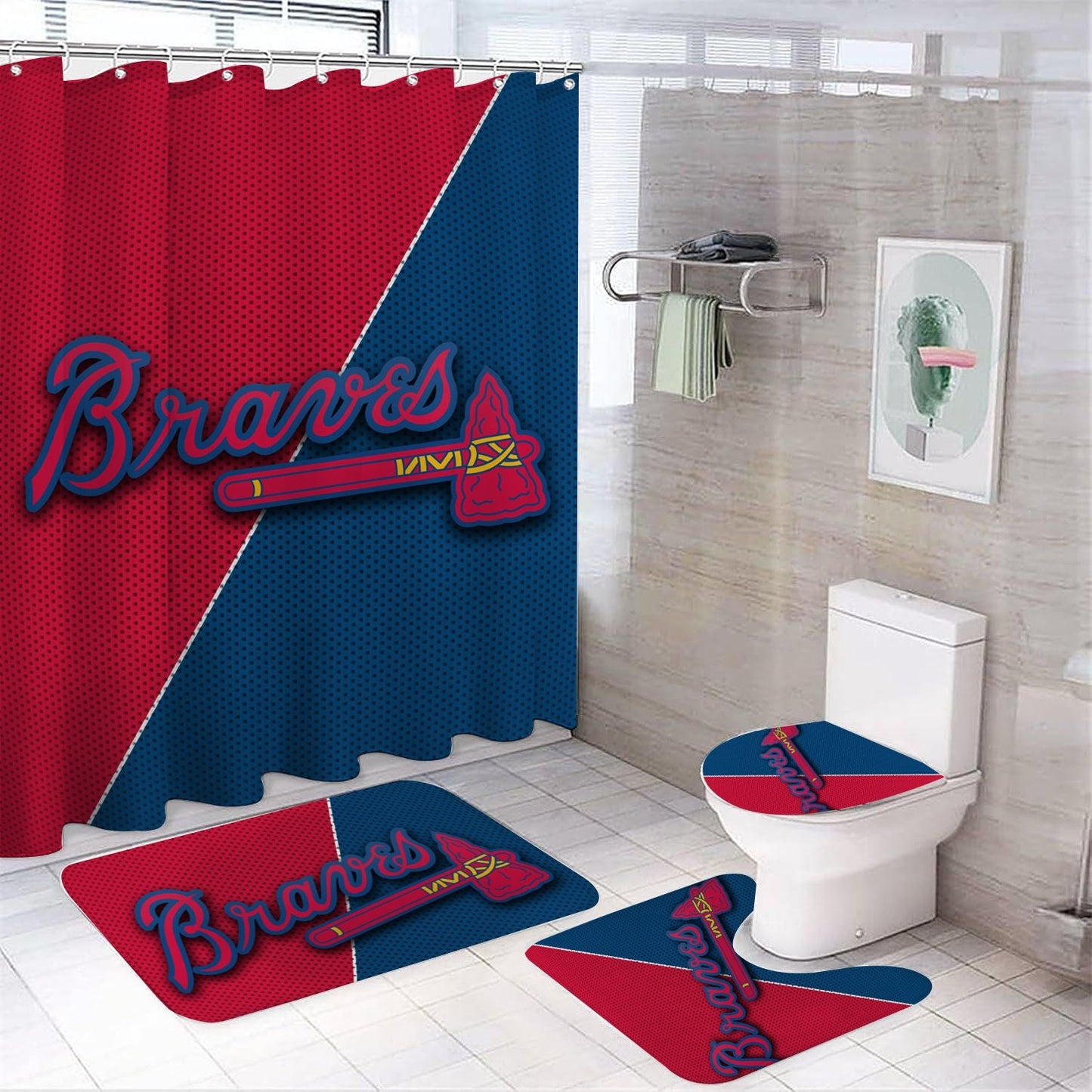 Atlanta Baseball Shower Curtain