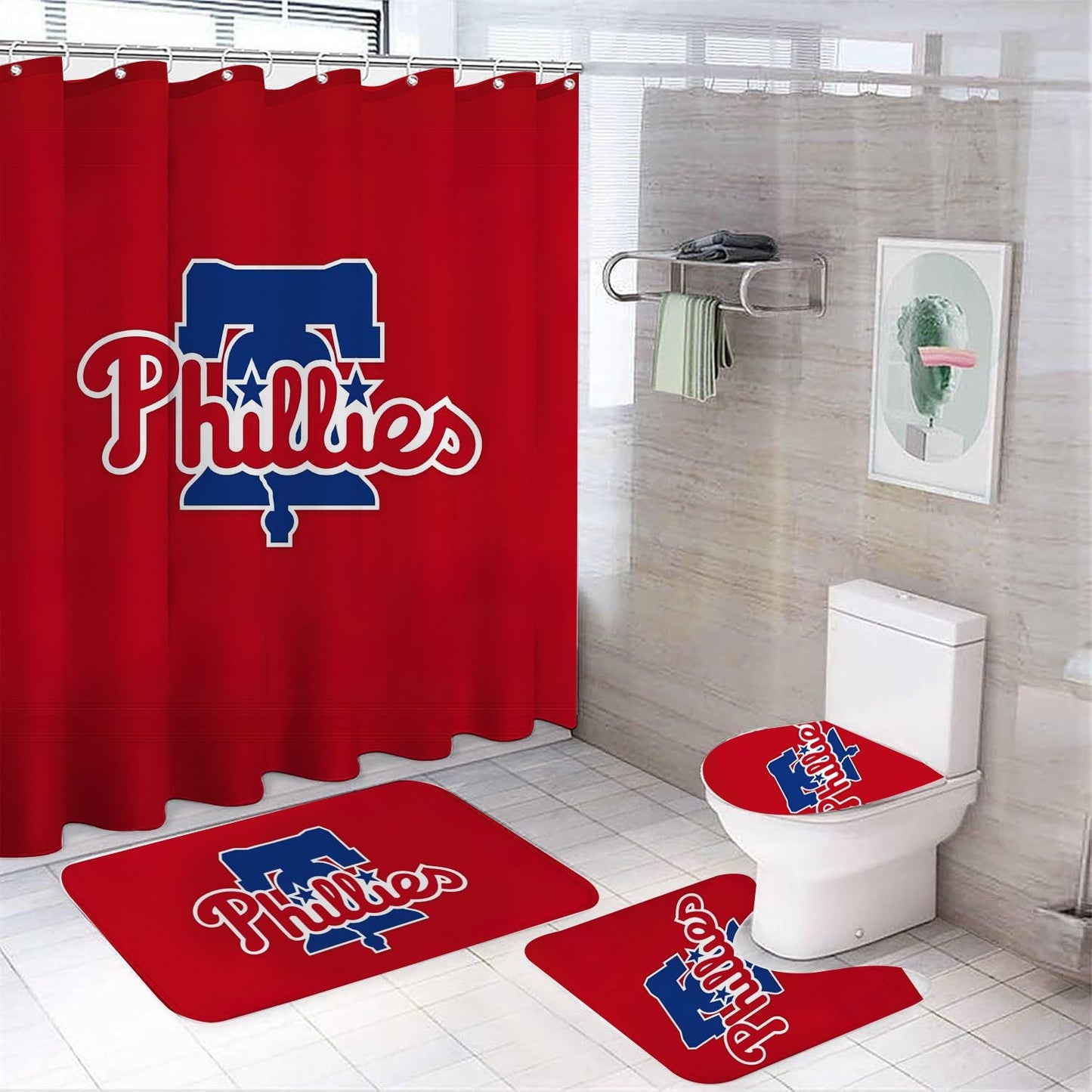 Baseball Team Phillies Shower Curtain