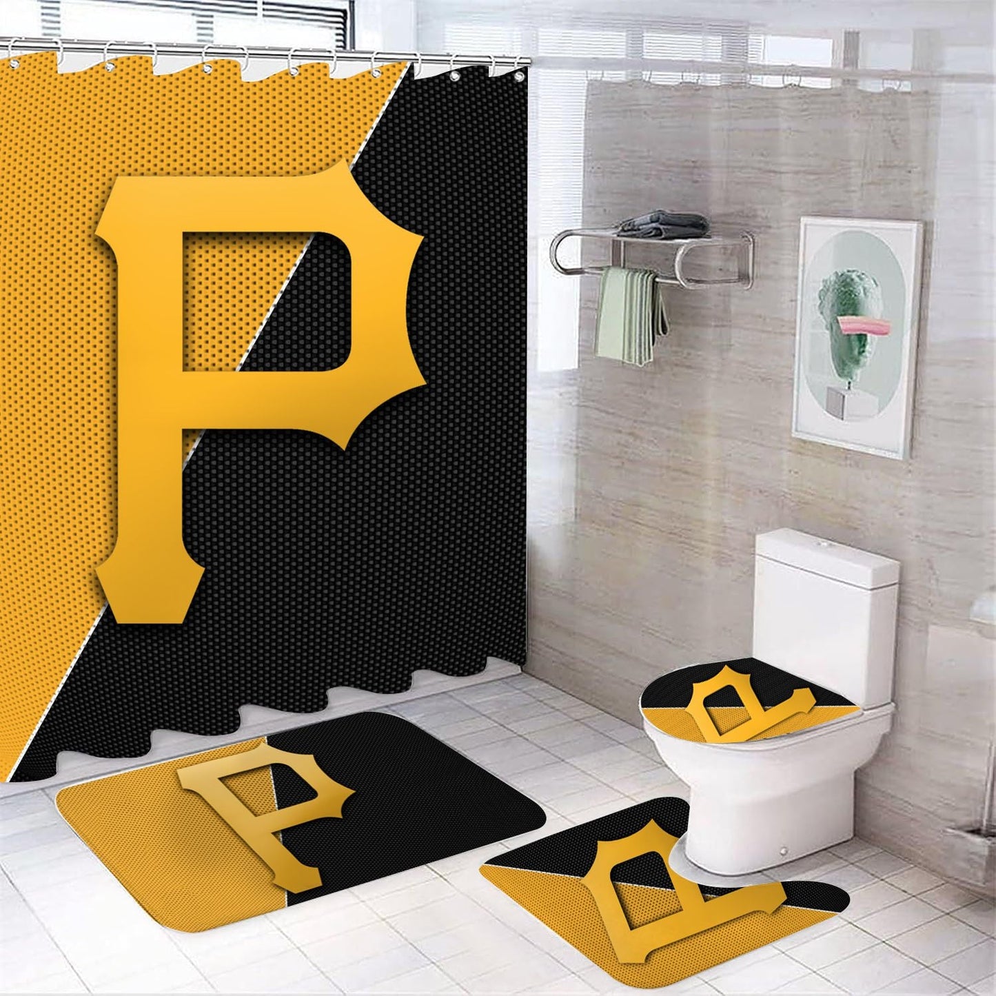 Baseball Team Sport Pittsburgh Shower Curtain