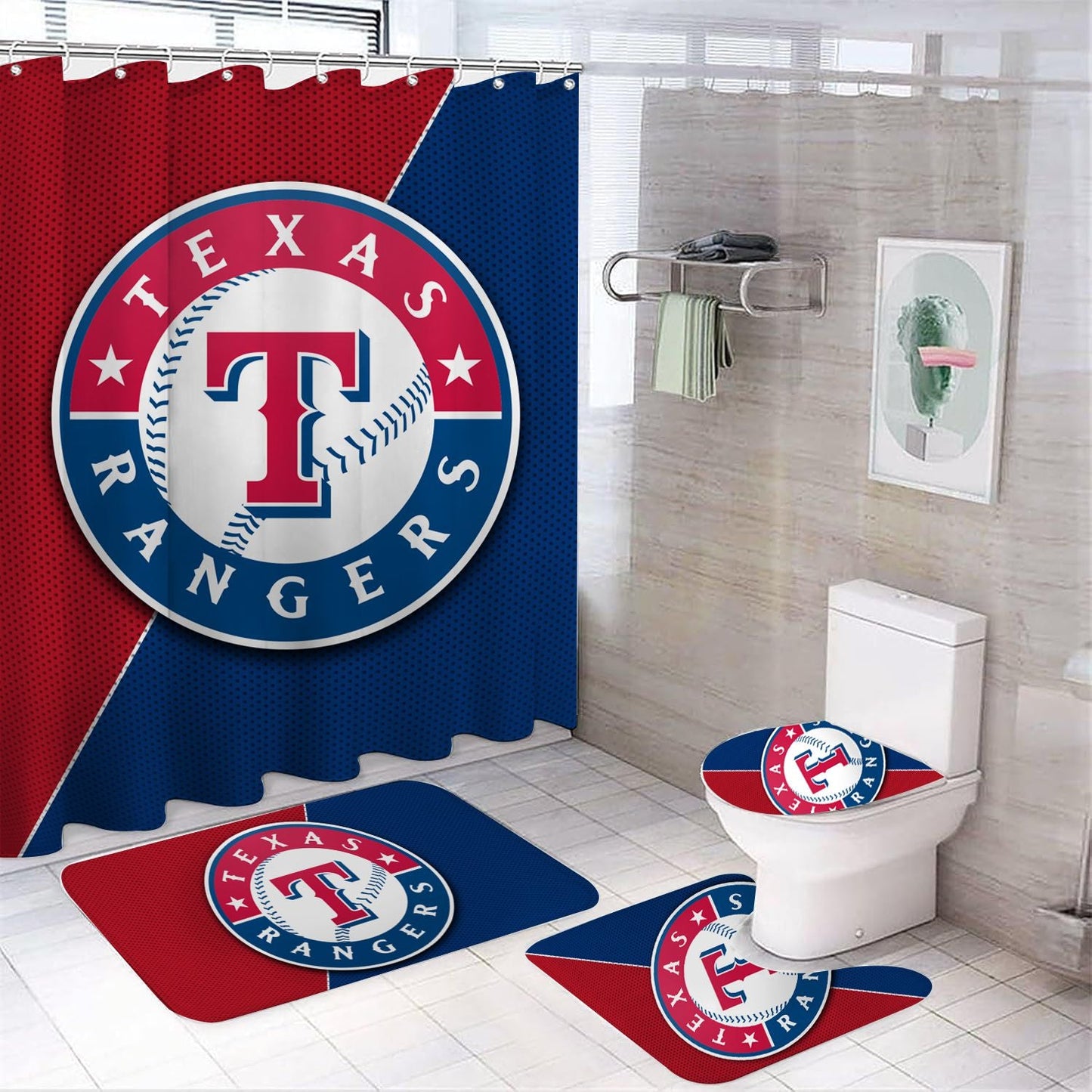 Baseball Team Sport Texas Shower Curtain