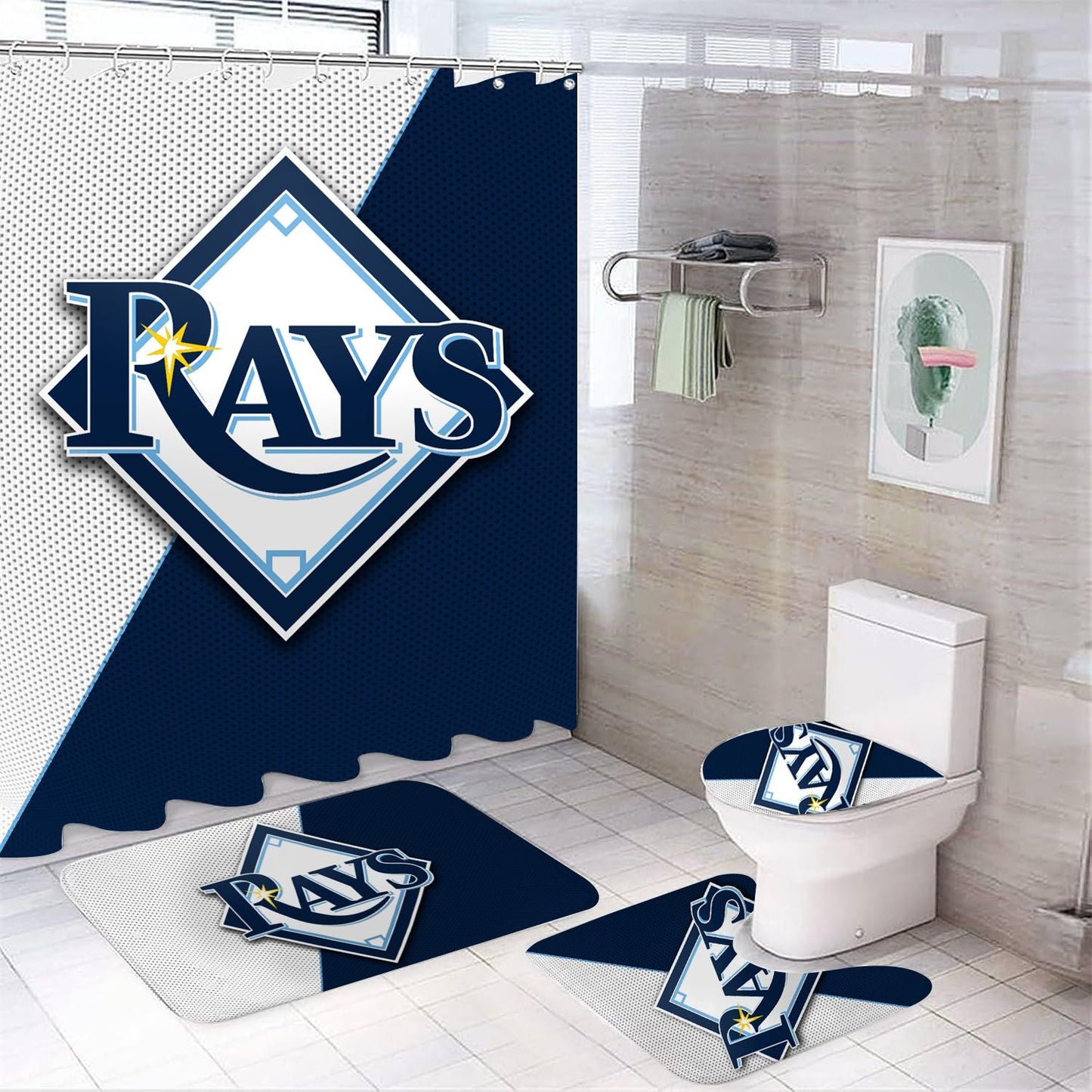 Baseball Team Sport Tampa Bay Shower Curtain