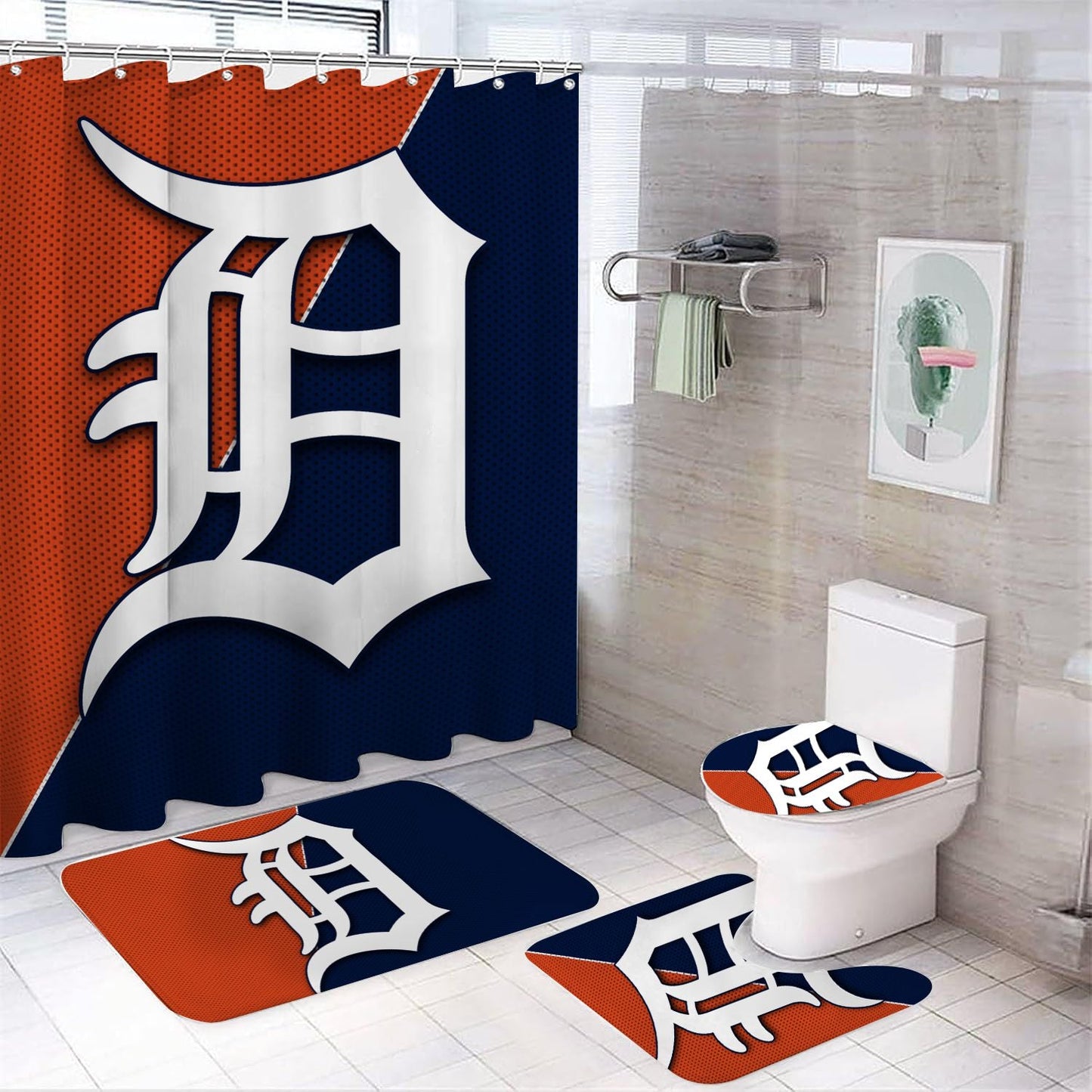 Baseball Team Sport Detroit Shower Curtain