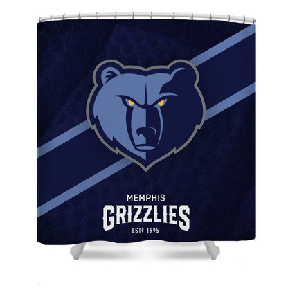 Basketball Sport Memphis Shower Curtain