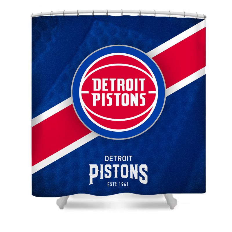 Basketball Sport Detroit Shower Curtain