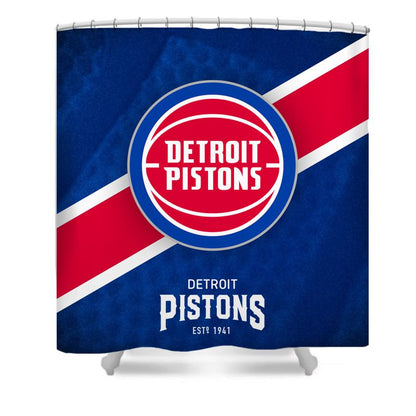 Basketball Sport Detroit Shower Curtain