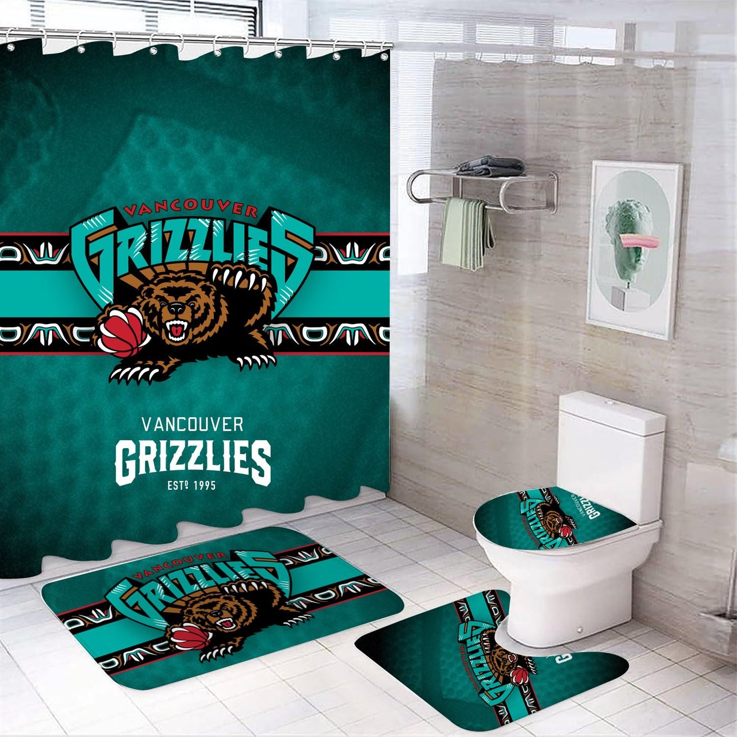 Basketball Sport Vancouver Shower Curtain