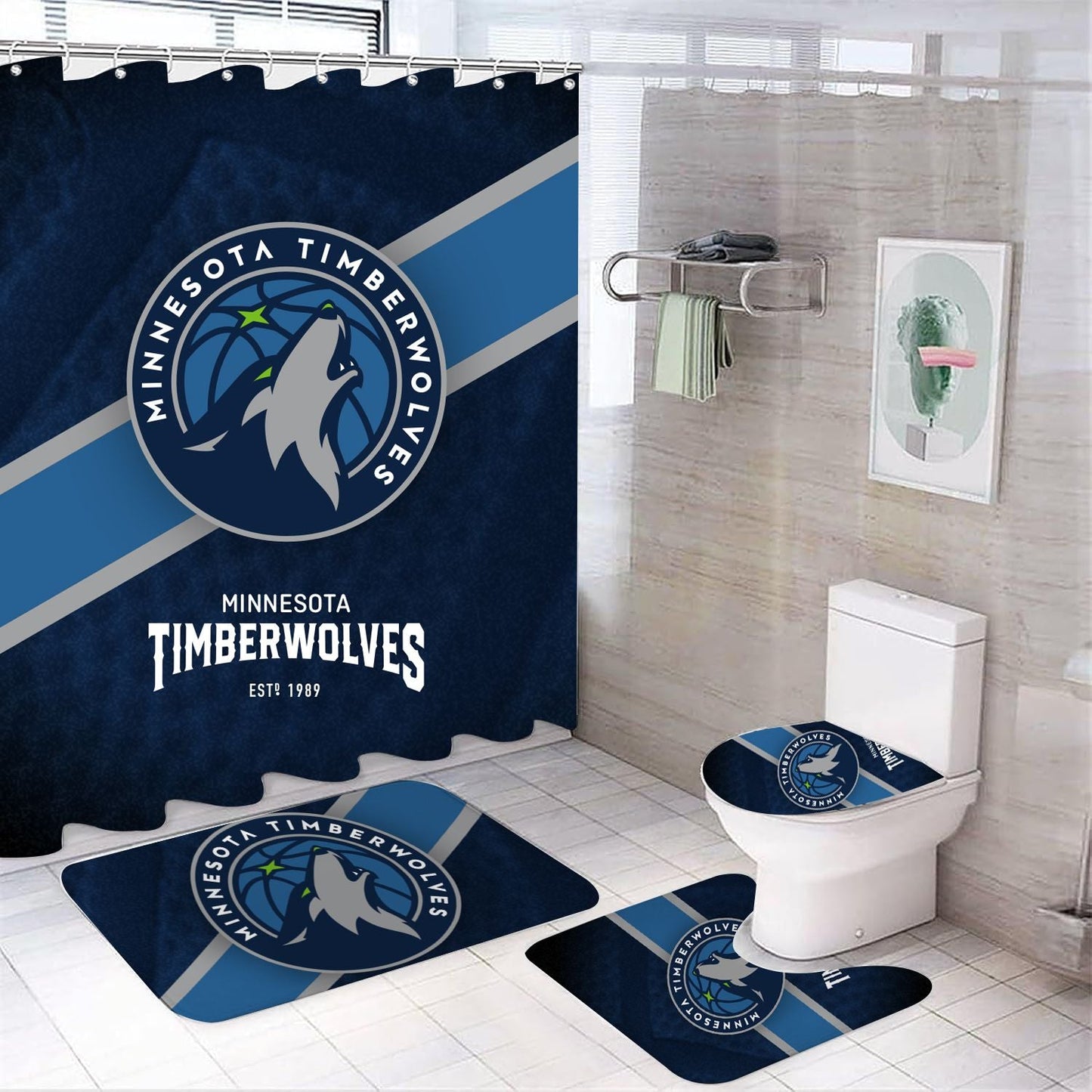 Minnesota Basketball Shower Curtain