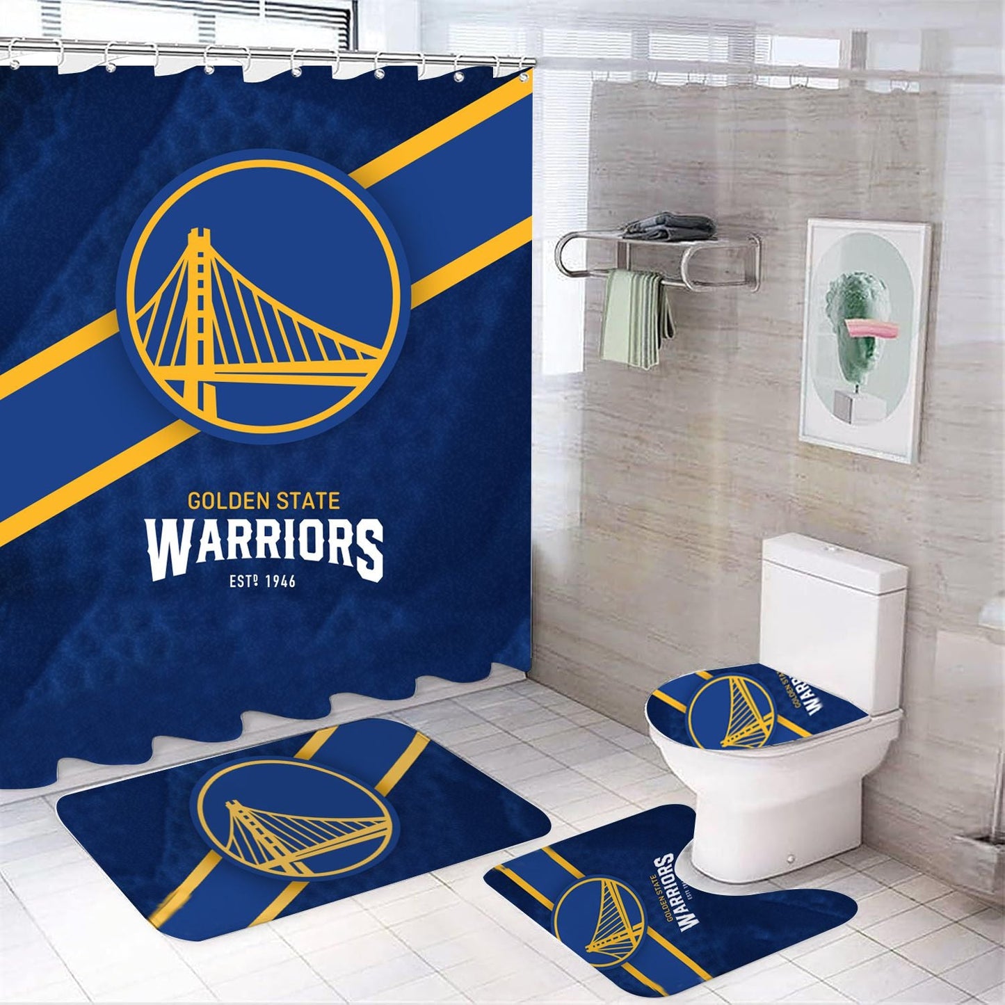 Basketball Sport Golden State Shower Curtain
