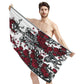 Bertha Skeleton and Roses Beach Towel