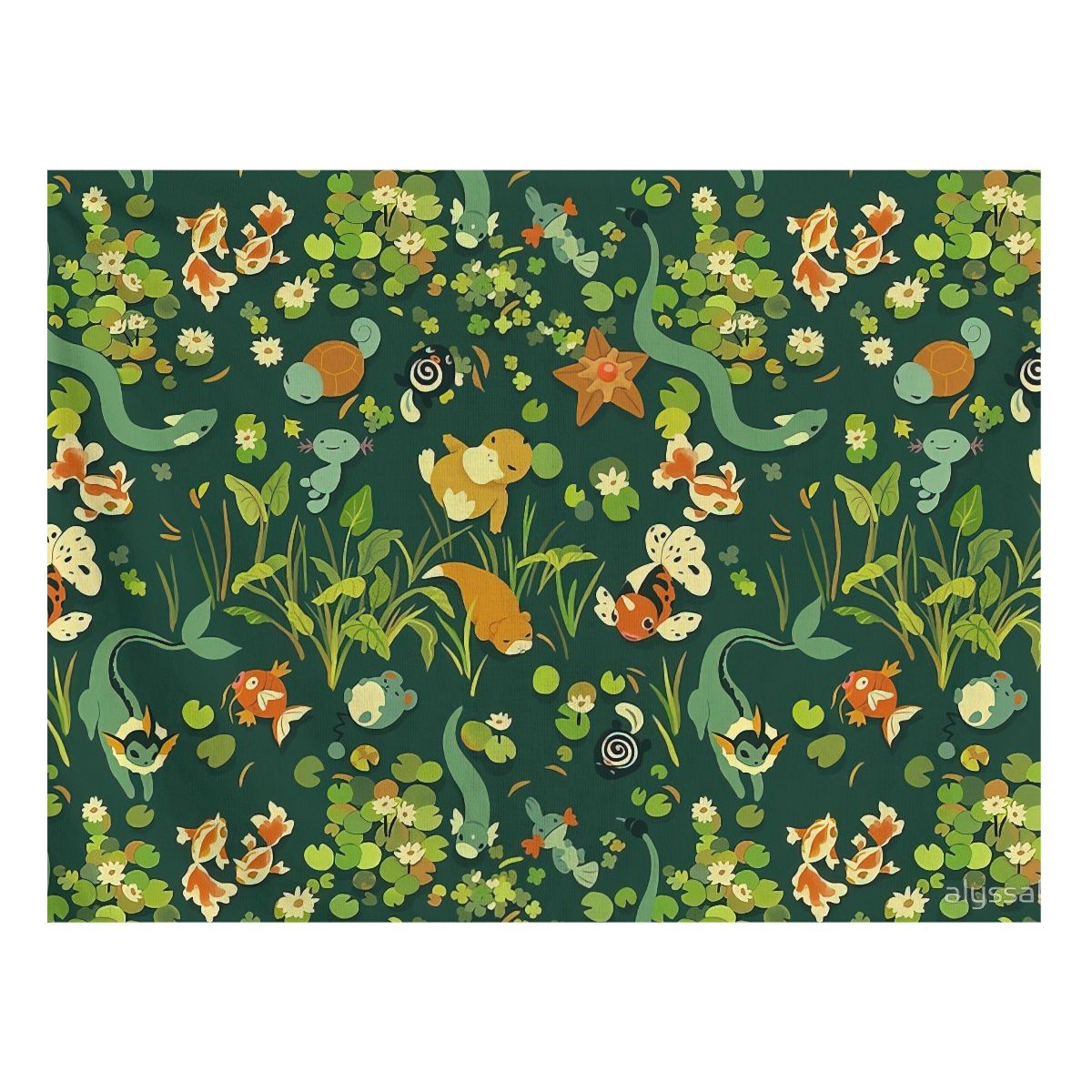 Botanical Pond Life Bath Towel